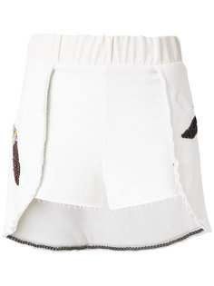 embroidered shorts Andrea Bogosian