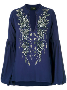 embroidered long sleeves blouse Andrea Bogosian
