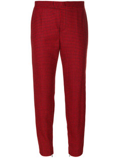 укороченные брюки в ломаную клетку  Red Valentino