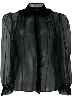 прозрачная блузка с воротником с бахромой Simone Rocha