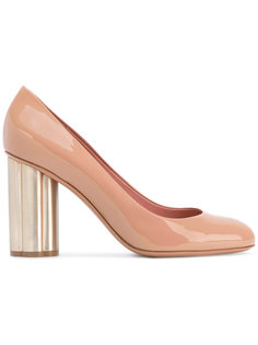туфли на контрастном каблуке Salvatore Ferragamo