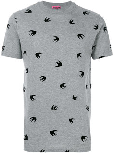 футболка с бархатистыми ласточками McQ Alexander McQueen