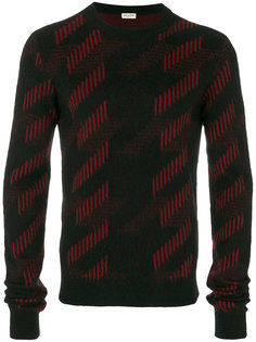свитер с геометрическим узором Saint Laurent