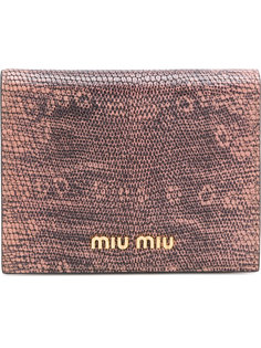 кошелек с эффектом кожи ящерицы Miu Miu