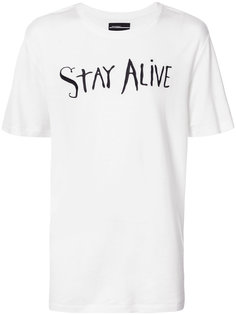 футболка с вышивкой stay alive Rochambeau