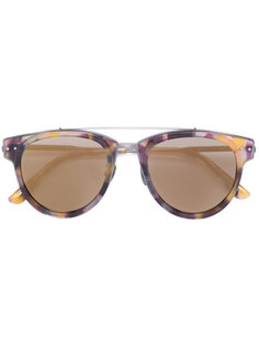 округлые солнцезащитные очки с перекладиной Bottega Veneta Eyewear