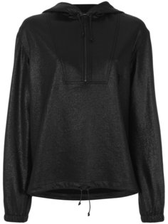 блестящая толстовка с укороченной молнией Saint Laurent