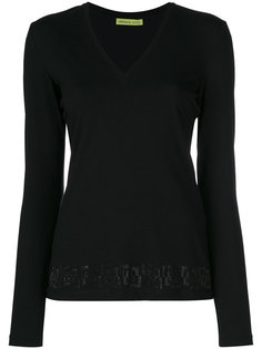 топ с V-образным вырезом Versace Jeans