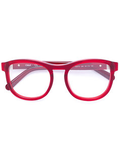 очки в круглой оправе из ацетата Chloé Eyewear