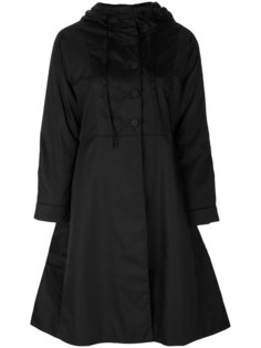 расклешенное пальто с капюшоном  Prada