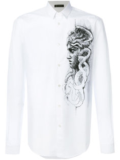 рубашка с контрастной заплаткой Versace