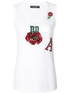 майка с розой Dolce & Gabbana