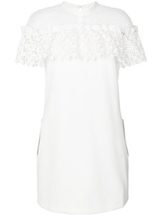 платье с цветочным узором и оборками Self-Portrait