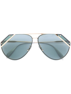 солнцезащитные очки с резными линзами Alexander Mcqueen Eyewear