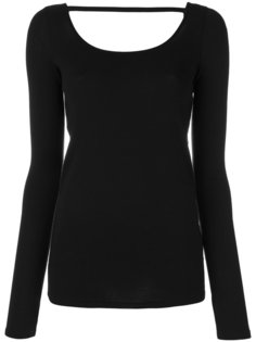топ с длинными рукавами и вырезом на спине Helmut Lang