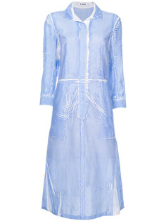 платье-рубашка с жатым эффектом Jil Sander
