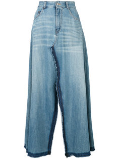 джинсовая юбка с разрезом спереди Mm6 Maison Margiela
