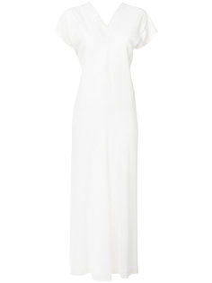 расклешенное платье с Vобразным вырезом Helmut Lang