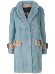 пальто с отделкой мехом Blancha