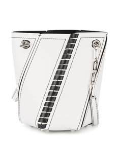 Mini White Leather Hex Bucket Bag Proenza Schouler