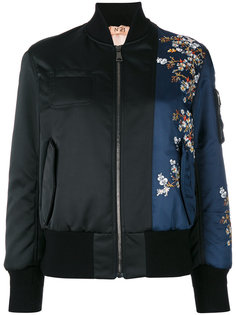 куртка-бомбер с цветочной вышивкой Nº21