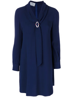 платье шифт с брошью  Prada