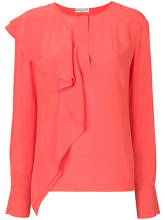 блузка с драпированной оборкой Emilio Pucci