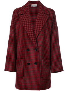 пальто в ломаную клетку Red Valentino