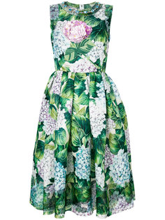 расклешенное платье с рисунком Hydrangea Dolce & Gabbana