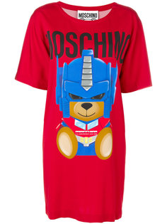 платье-футболка с изображением медведя-трансформера Moschino