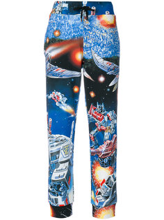 спортивные брюки с космическим принтом Moschino