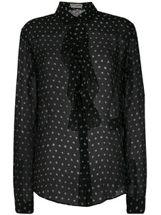 блузка с узором в горох Saint Laurent