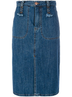 юбка с плетеными петлями для ремня See By Chloé