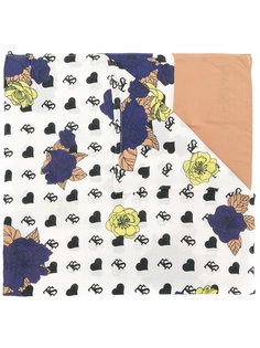шарф с рисунком из сердец и цветов Twin-Set