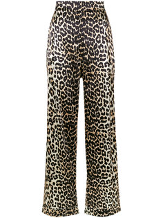 широкие брюки Dufort с леопардовым рисунком Ganni