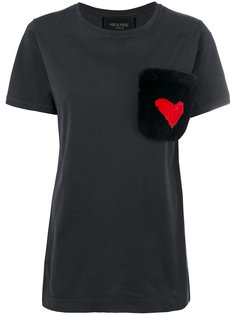 футболка с карманом из искусственного меха Mr & Mrs Italy