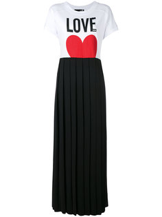 платье-футболка с плиссированной юбкой Love Moschino