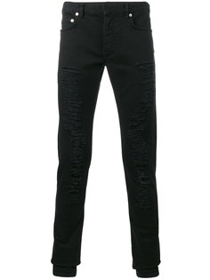 рваные джинсы узкого кроя Dior Homme