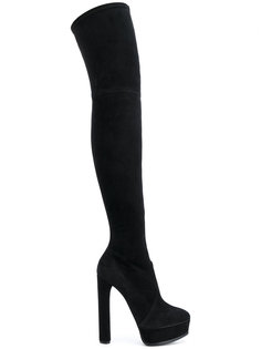 высокие сапоги на платформе Casadei