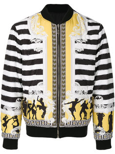 полосатая куртка-бомбер Versace Collection