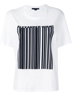 футболка с декором в виде штрихкода Alexander Wang