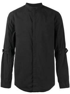 рубашка без воротника с ремешками на рукавах Helmut Lang