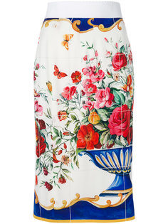 юбка с принтом Majolica Dolce & Gabbana