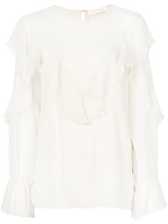 блузка с рукавами-колокол и оборками See By Chloé
