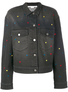 джинсовая куртка с вышитыми сердцами Stella McCartney