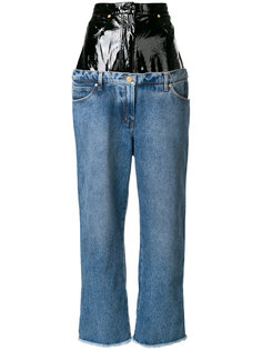джинсы с контрастной вставкой на поясе Natasha Zinko