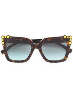 солнцезащитные очки в массивной квадратной оправе Fendi Eyewear