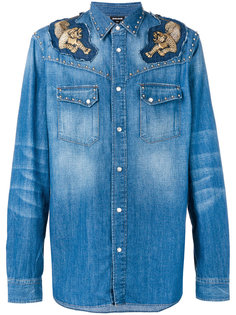 джинсовая рубашка с аппликацией Just Cavalli
