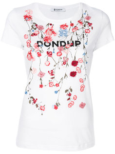 футболка с цветочной вышивкой Dondup