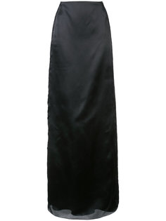юбка макси с кружевными вставками Marchesa